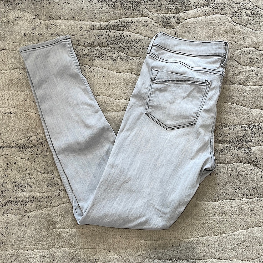 Express gray mid rise legging skinny jeans size 8